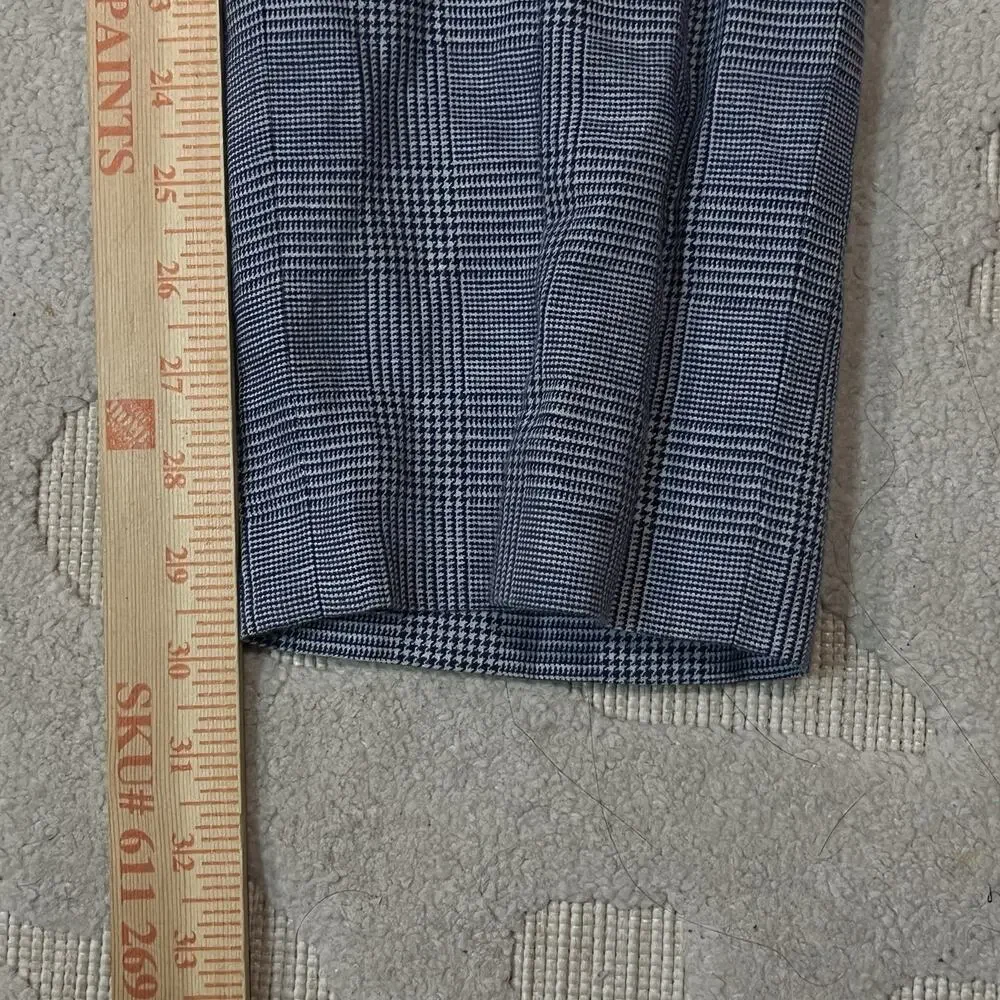 Brooks Brothers Pants Mens 32x30 Plaid Blue Irish Linen Clark Baird McNutt Chino
